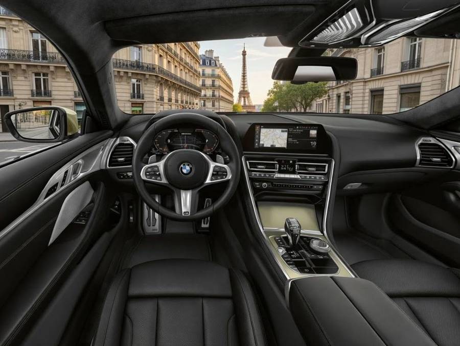 Poste de conduite de la BMW Série 8 Cabriolet