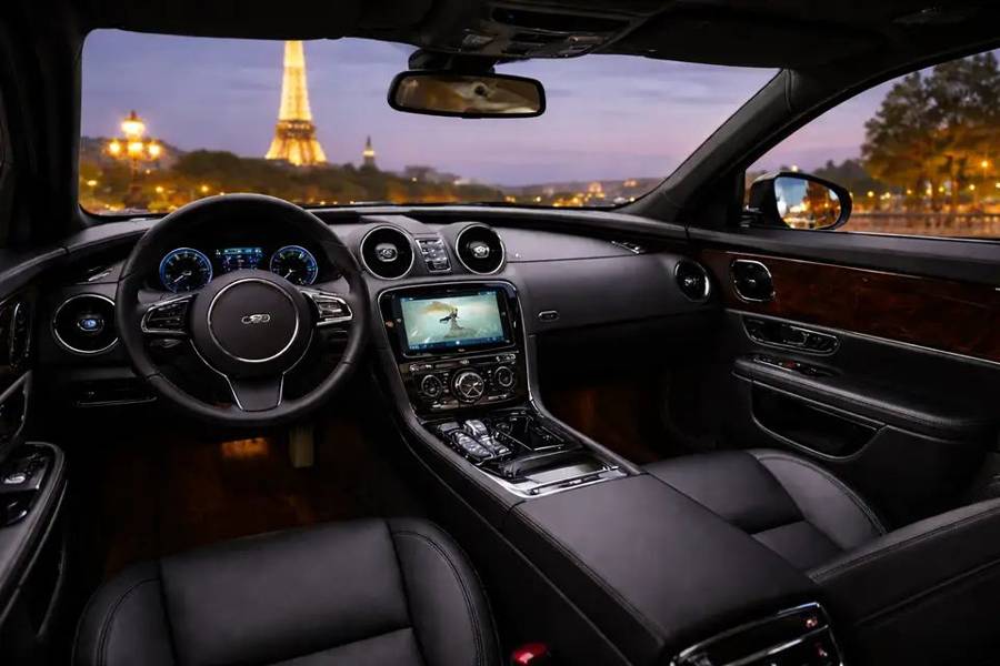 Poste de conduite de la Jaguar XJ Limousine